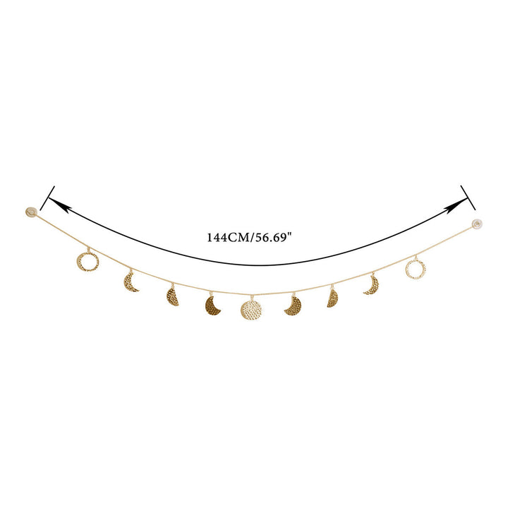 Moon Phase Metal Wall Decor | Gold Celestial Accent
