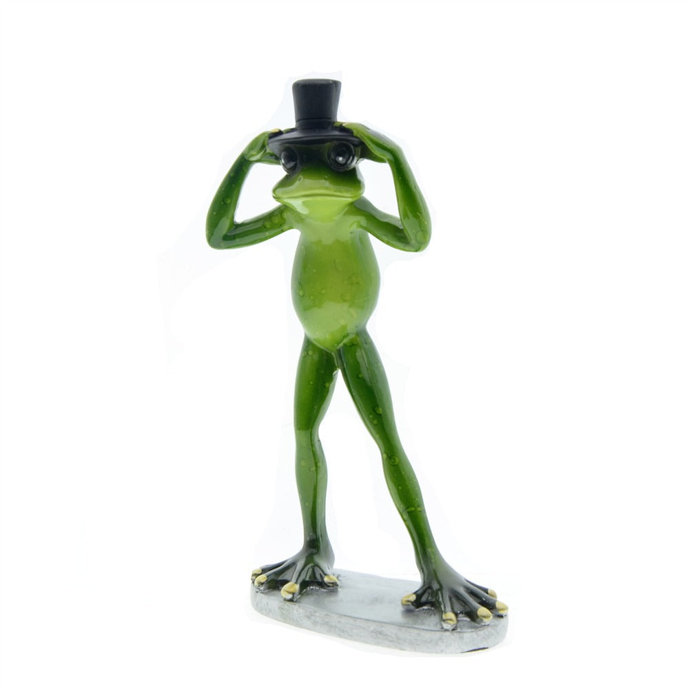 Magician Frog Resin Ornament for Whimsical Home Decor