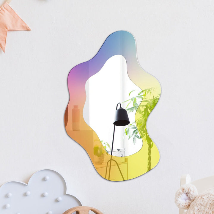 Irregular Acrylic Wall Mirror Colorful Reflective Decor