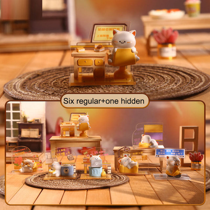 Cat Blind Box Figurines: Colorful Miniature Decor