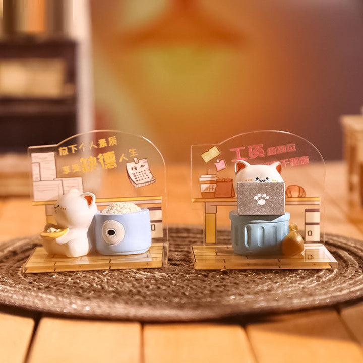 Cat Blind Box Figurines: Colorful Miniature Decor