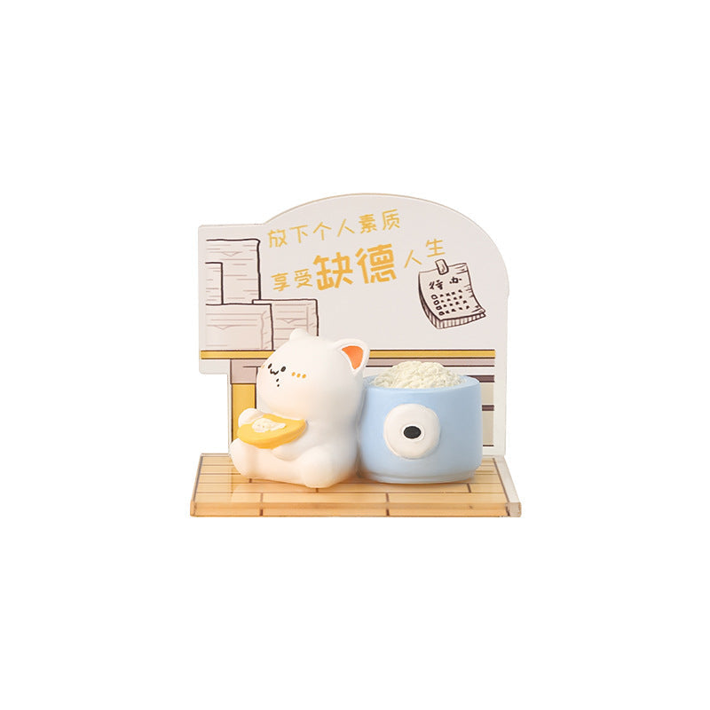 Cat Blind Box Figurines: Colorful Miniature Decor