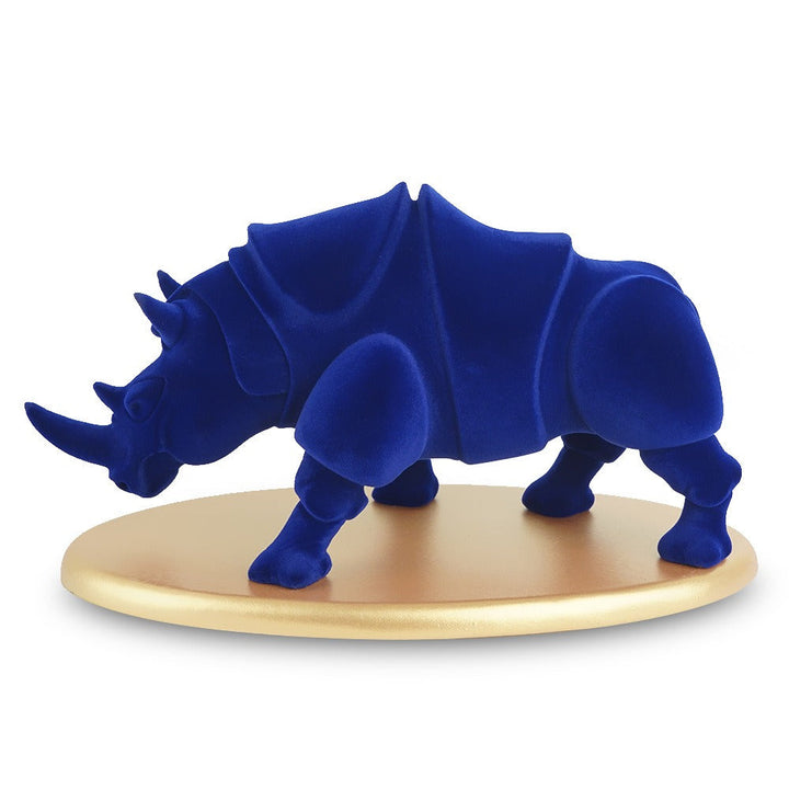 Blue Rhinoceros Sculpture for Luxury Home Decoration