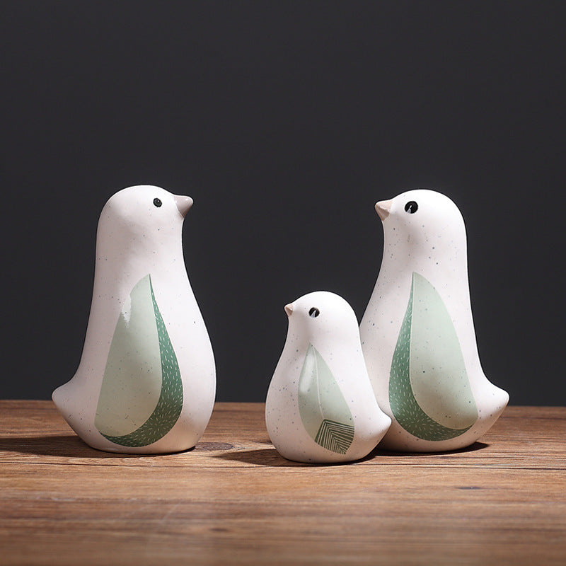 Nordic Ceramic Bird Ornaments for Cozy Shelf Styling