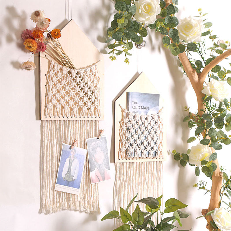 Wood Mesh Wall Hanging for Warm, Tidy Home Display