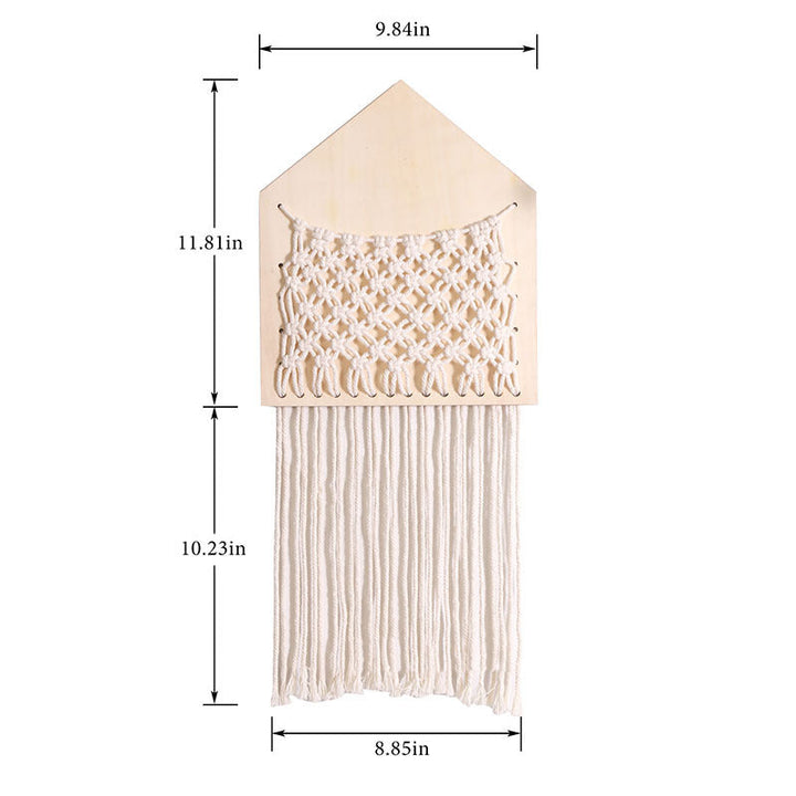 Wood Mesh Wall Hanging for Warm, Tidy Home Display