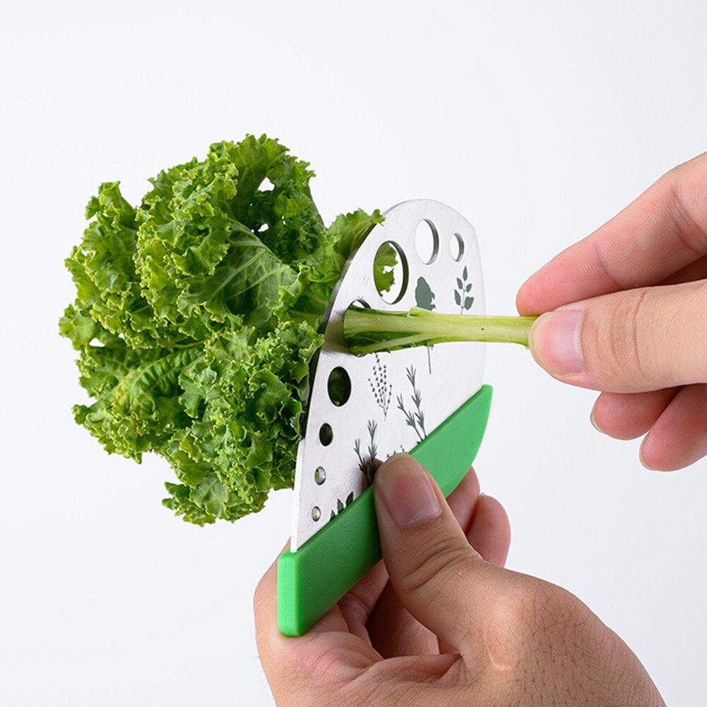 Stainless Steel Herb Stripper with 9 Holes for Kale