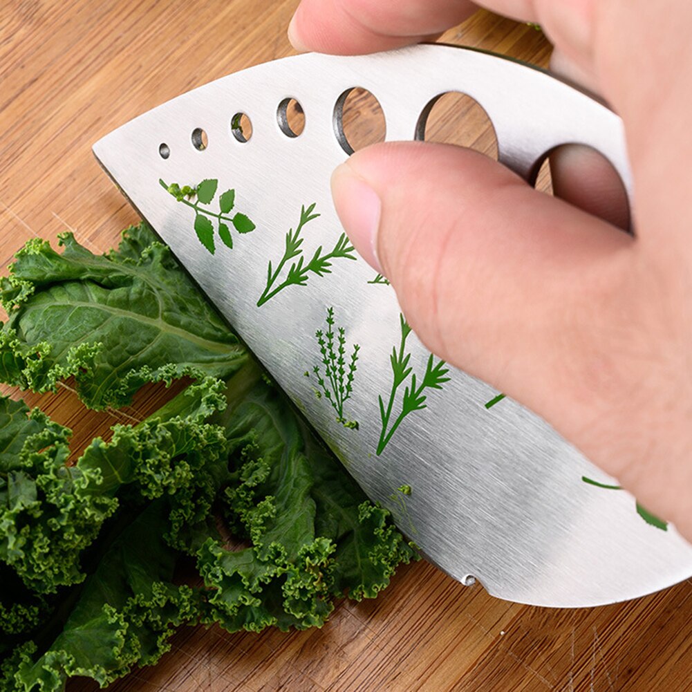 Stainless Steel Herb Stripper with 9 Holes for Kale