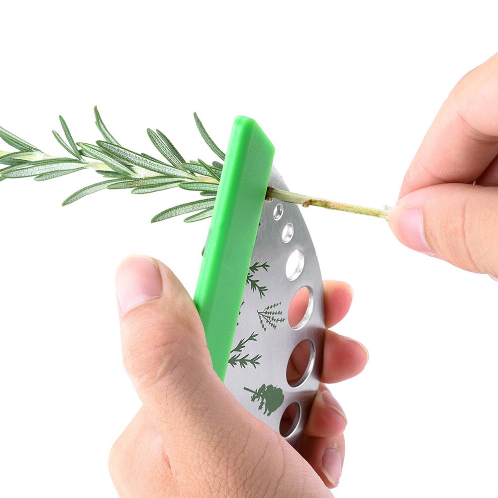 Stainless Steel Herb Stripper with 9 Holes for Kale