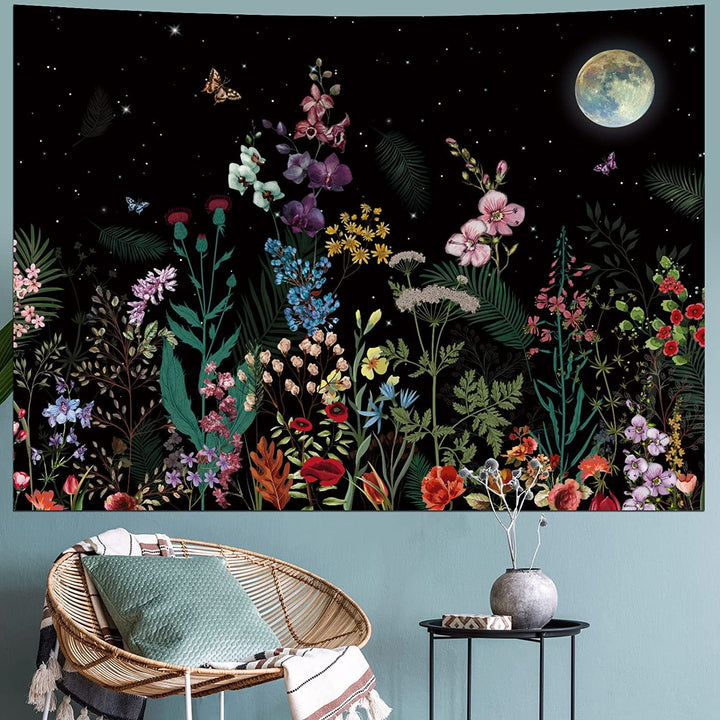 Wall Tapestry for Dorm Rooms | Vivid Neon Fantasy Decor