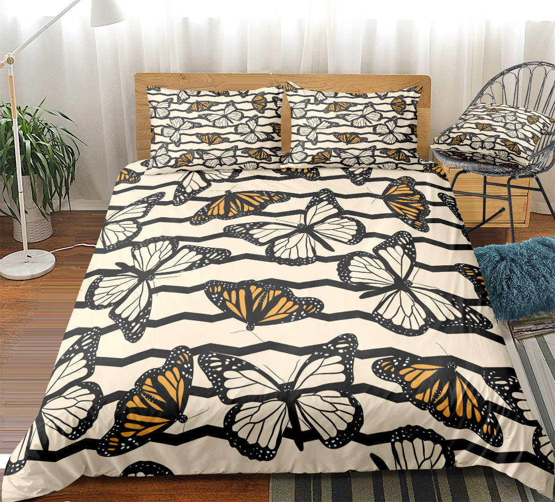 Butterfly Bedding Set for Bold, Colorful Bedroom Style