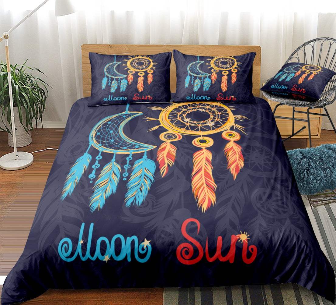 Dream Catcher Quilt Cover Set for Colorful Boho Bedrooms