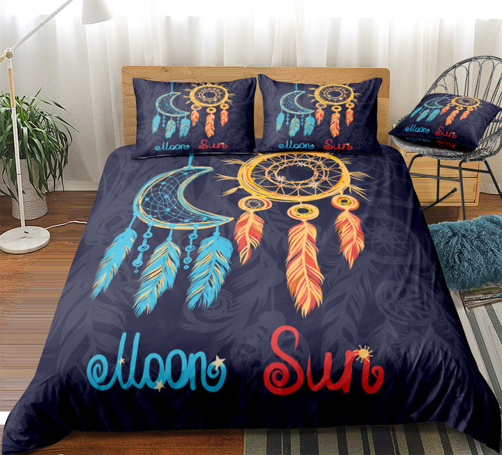 Dream Catcher Quilt Cover Set for Colorful Boho Bedrooms