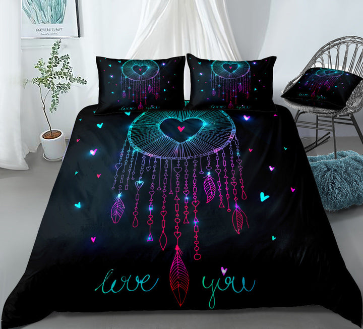 Dream Catcher Quilt Cover Set for Colorful Boho Bedrooms