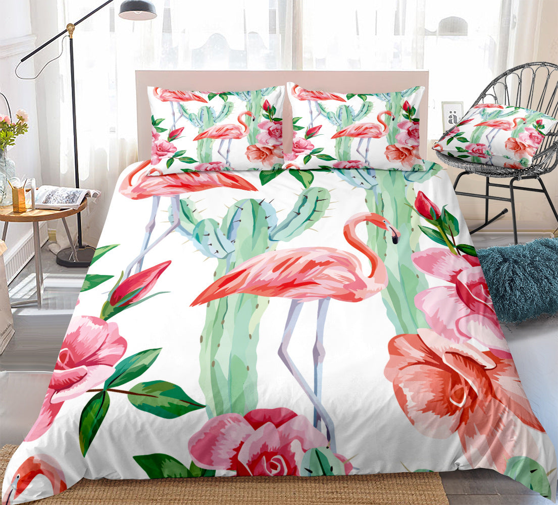Cactus Succulent Bedding Set for Colorful Bedrooms
