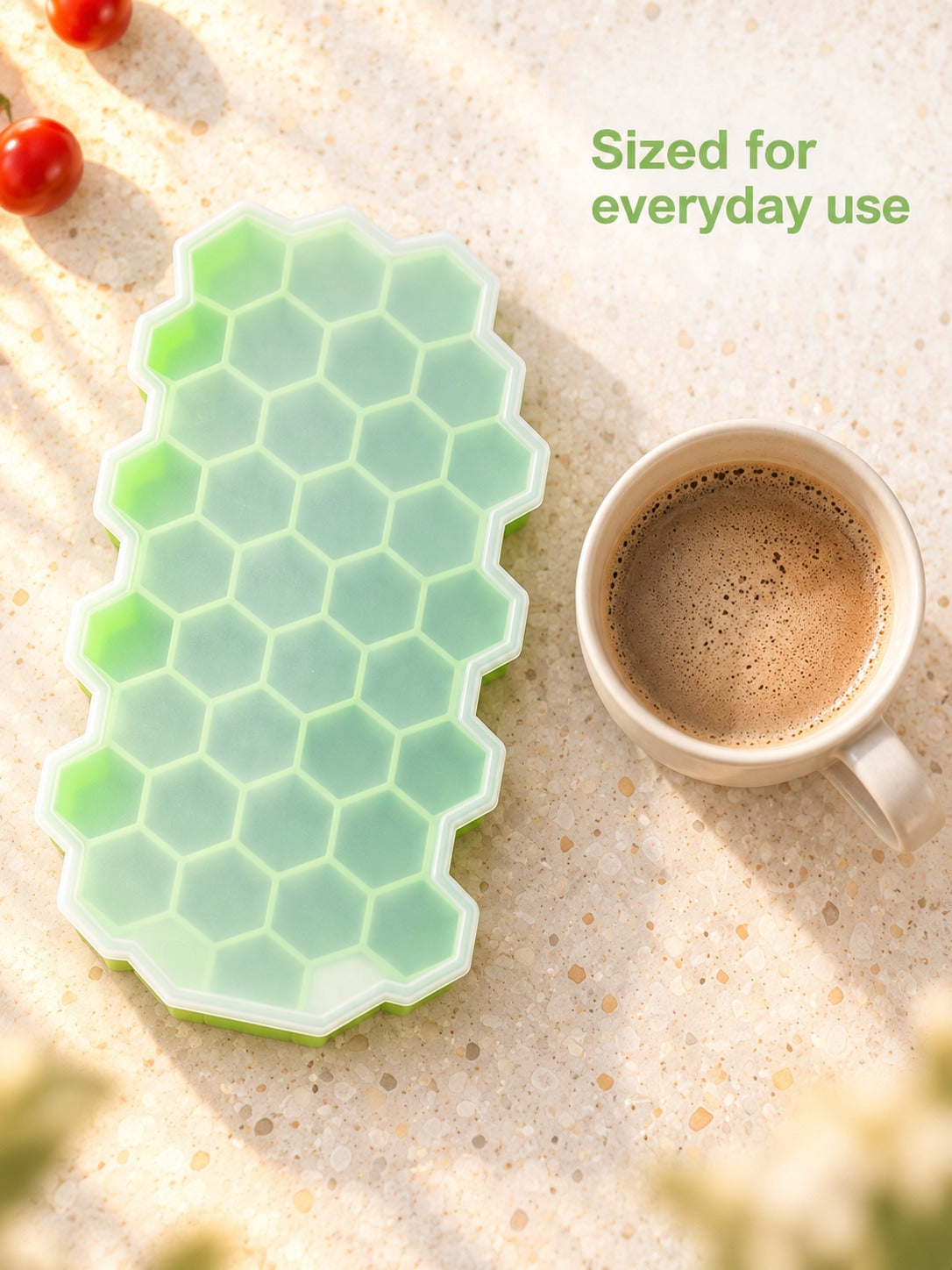 Honeycomb Silicone Ice Cube Tray with 37 Cubes