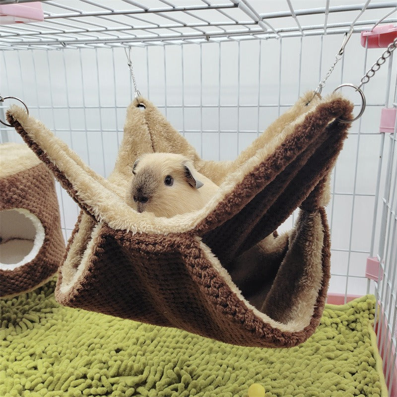 Small Pet Hammock for Cozy Double-Layer Winter Rest