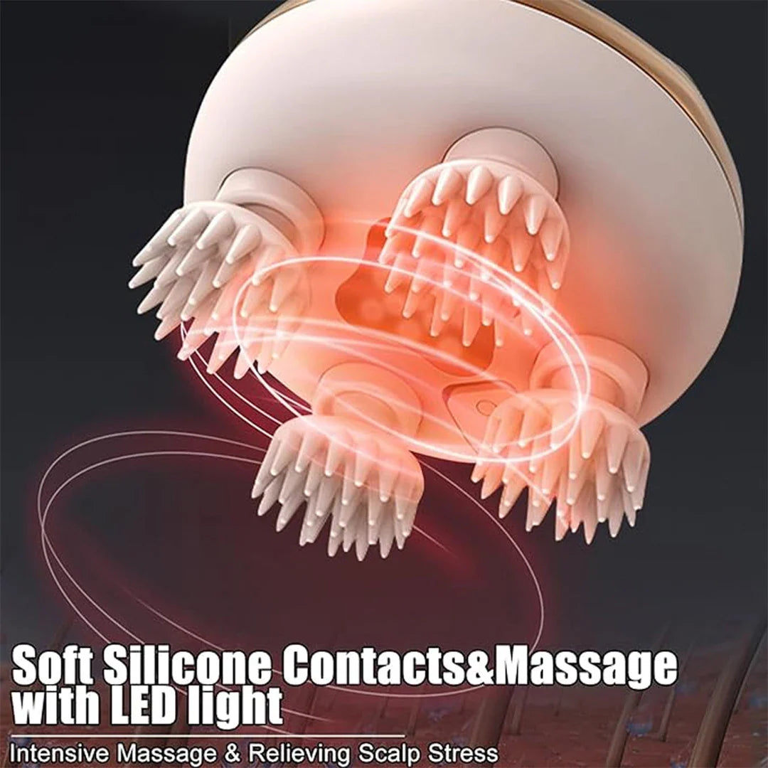 Electric Scalp Massager: Deep Cleansing Silicone Tips