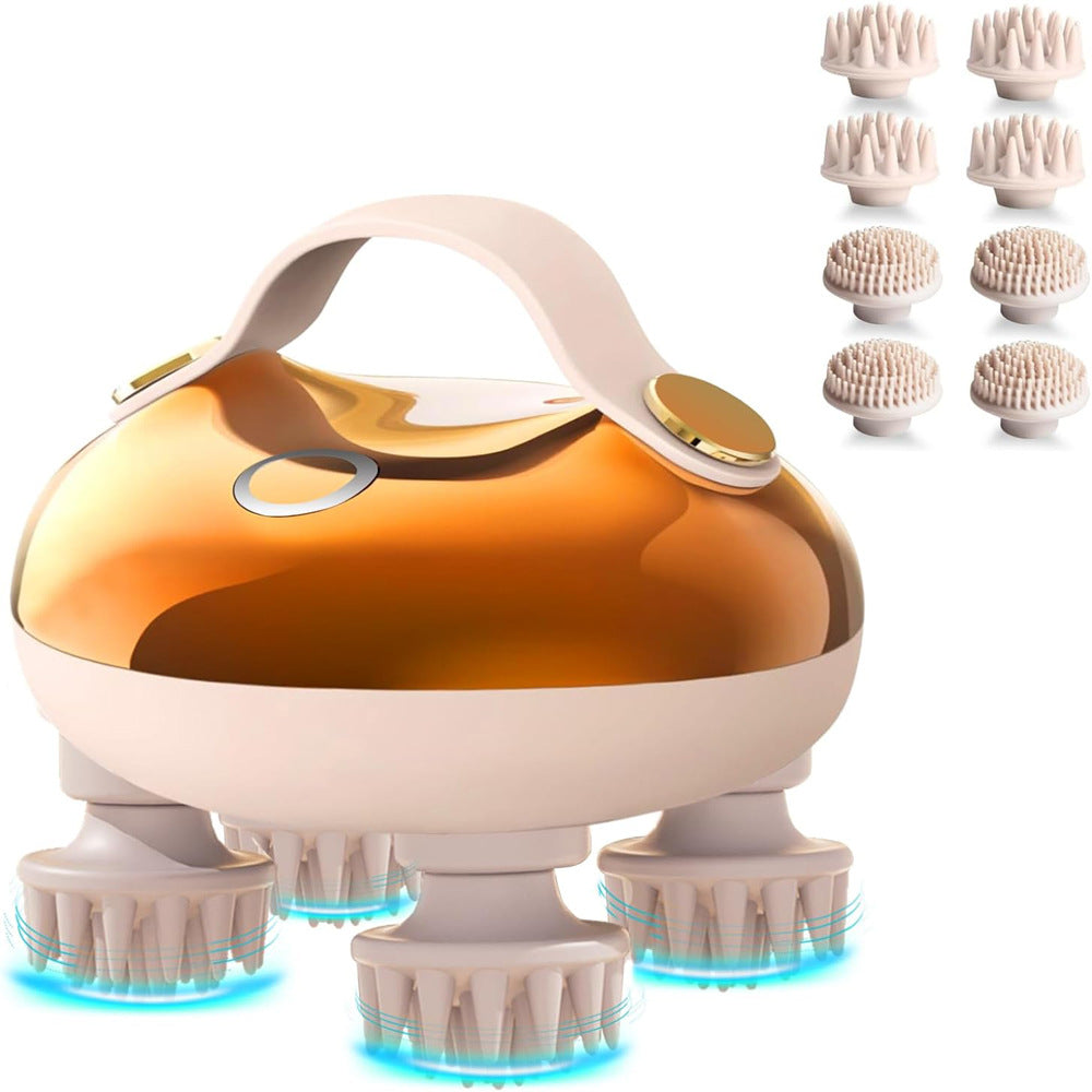 Electric Scalp Massager: Deep Cleansing Silicone Tips