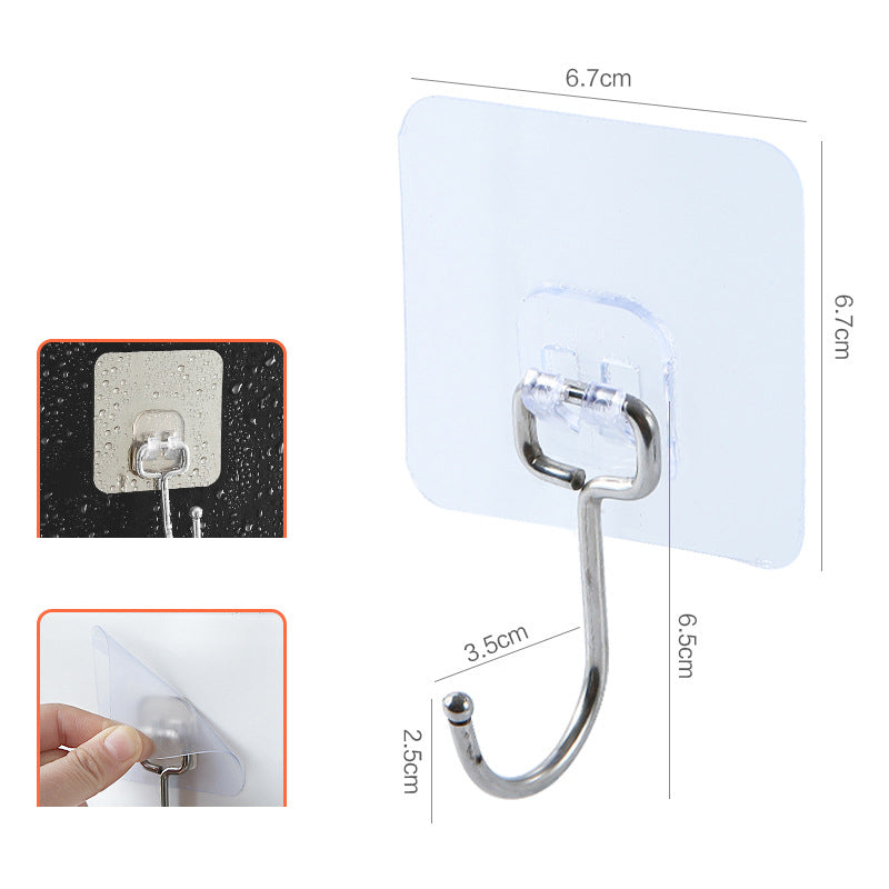 Traceless Adhesive Wall Hook for Renters & Bathrooms