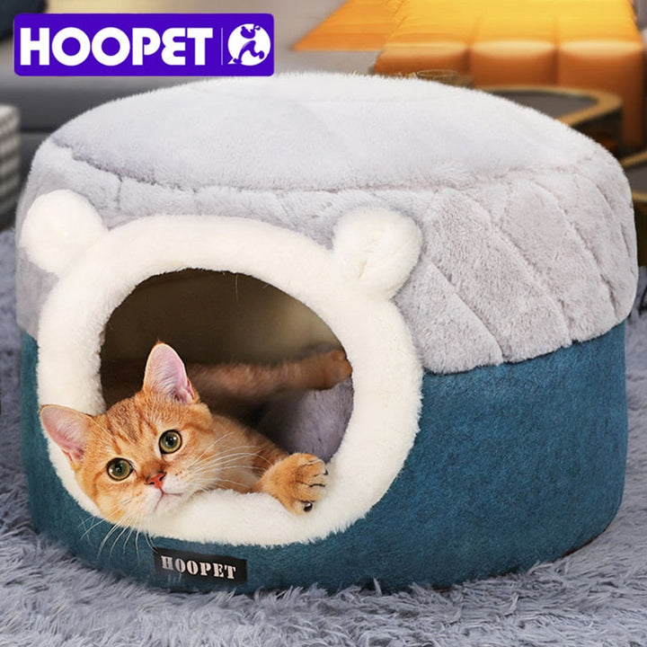 Enclosed Cat Bed House for Warm, Secure Indoor Naps