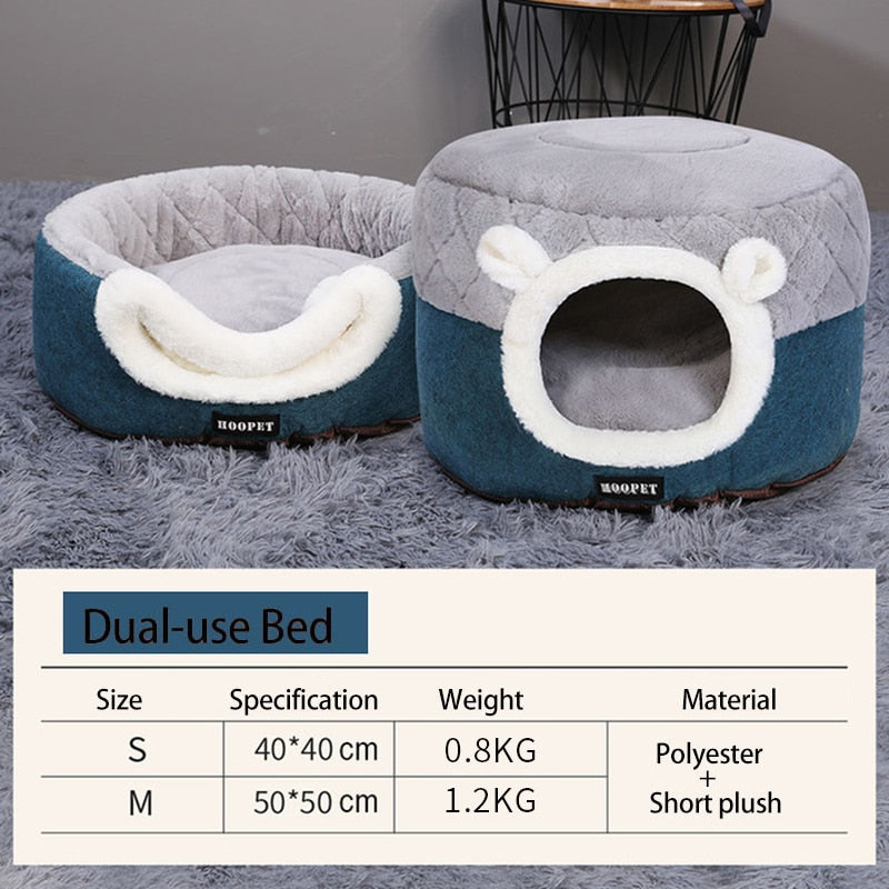 Enclosed Cat Bed House for Warm, Secure Indoor Naps