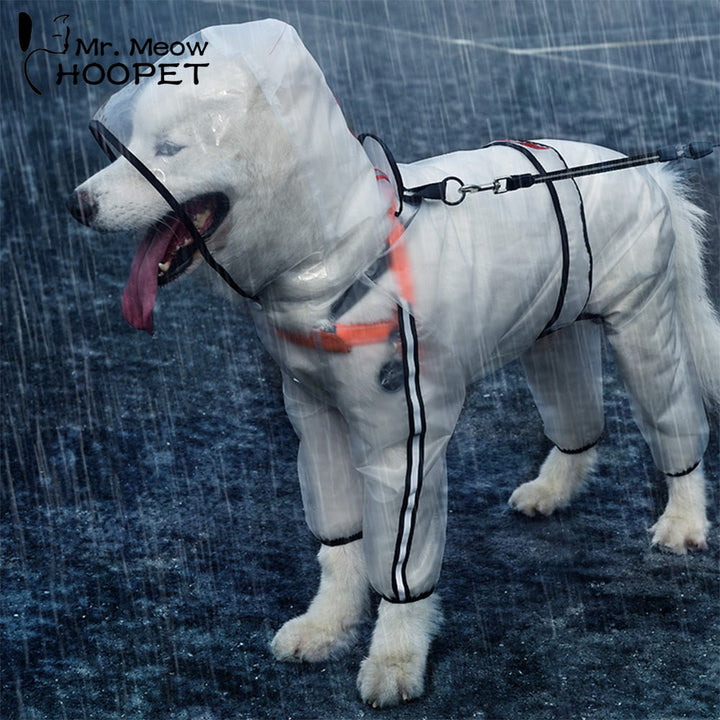 Large Dog Raincoat for Full-Body Waterproof Protection