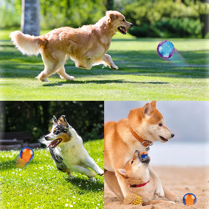 Squeaky Dog Chew Ball for Safe Outdoor Fetch Play