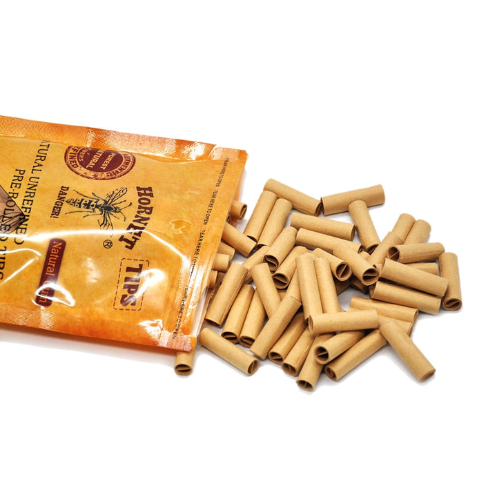Pre-Rolled Natural Unrefined Filter Tips, 120 Count