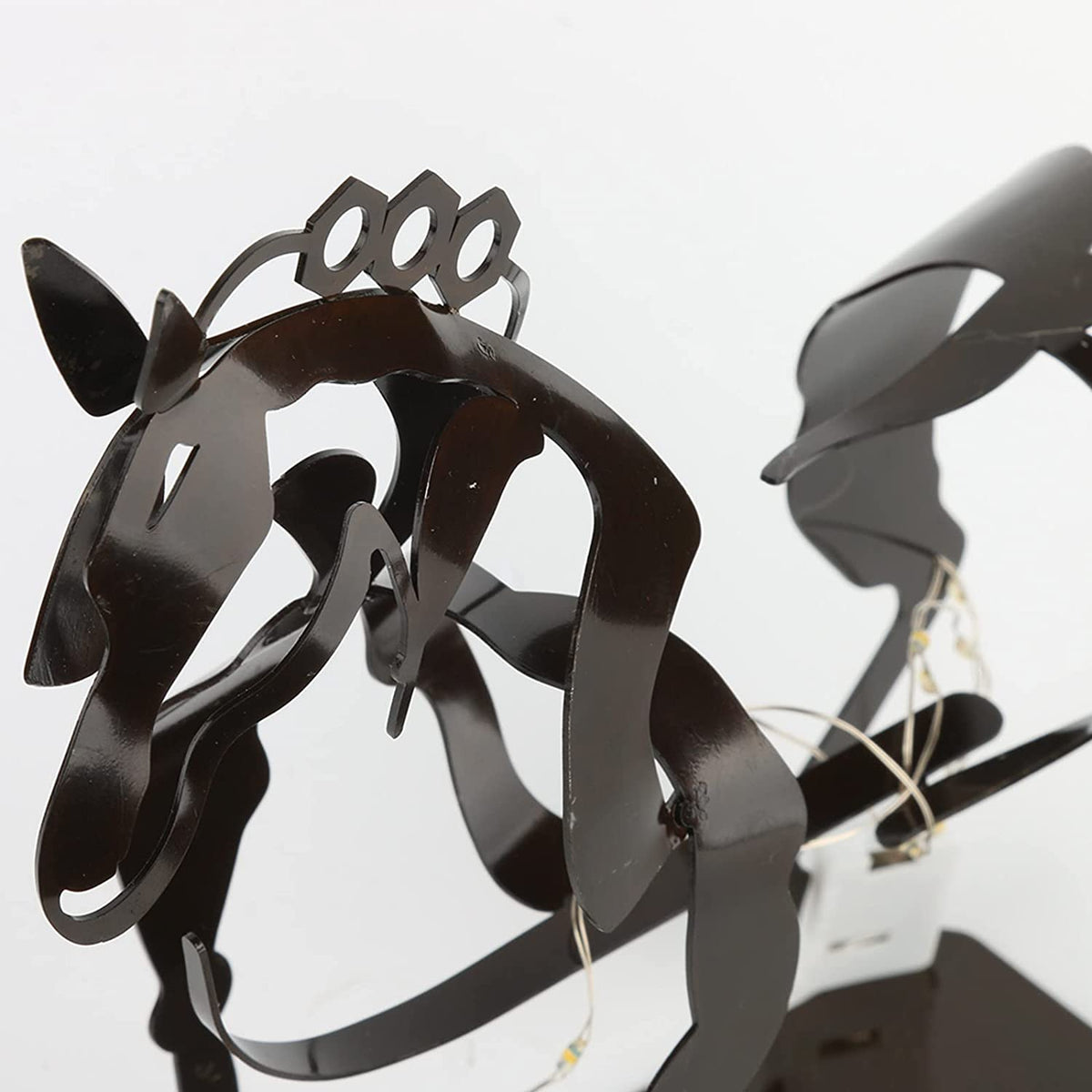 Horse Sculpture Decor With Warm Ambient Tabletop Light