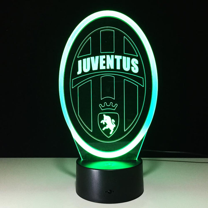 Juventus Crest LED Night Light with 7-Color Touch Lamp