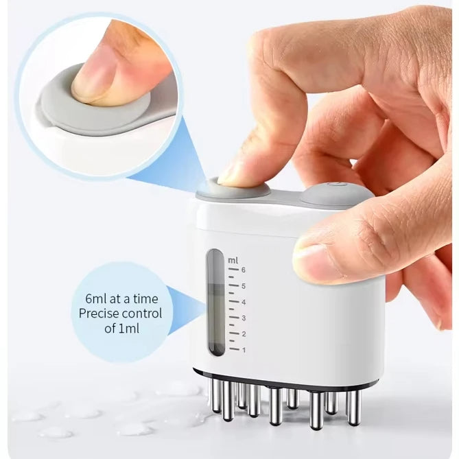 Scalp Oil Applicator Comb with Red Light, 6ml Dosing