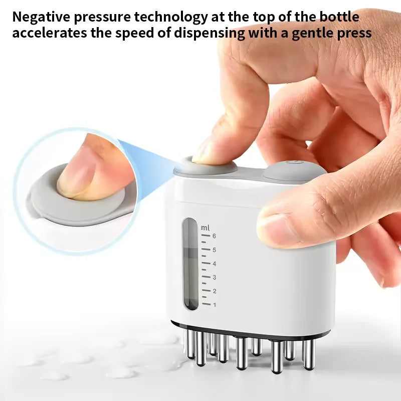 Scalp Oil Applicator Comb with Red Light, 6ml Dosing