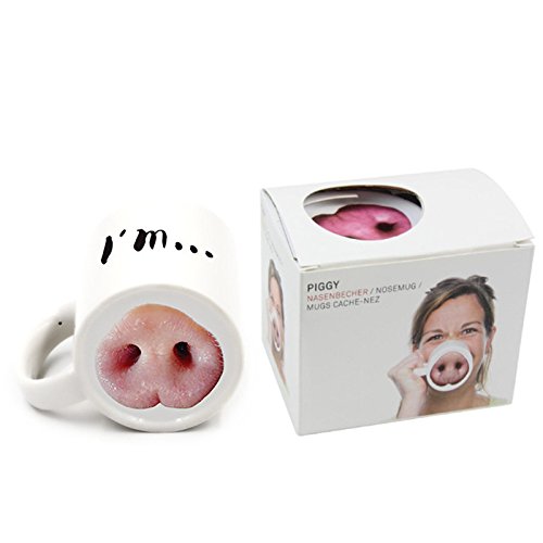 Pig Nose Mug: Funny Snout Coffee Cup Gift for Friends
