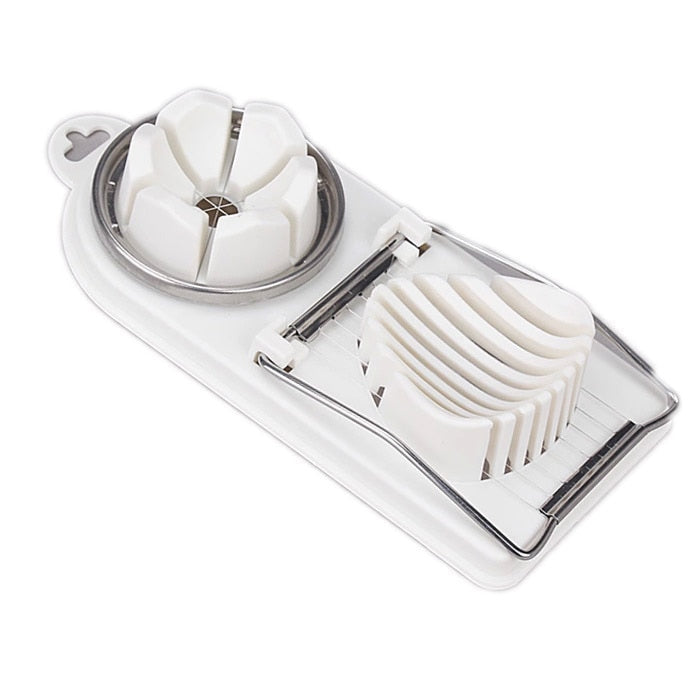 Egg Slicer and Wedger 2-in-1 with Stainless Wire Grid