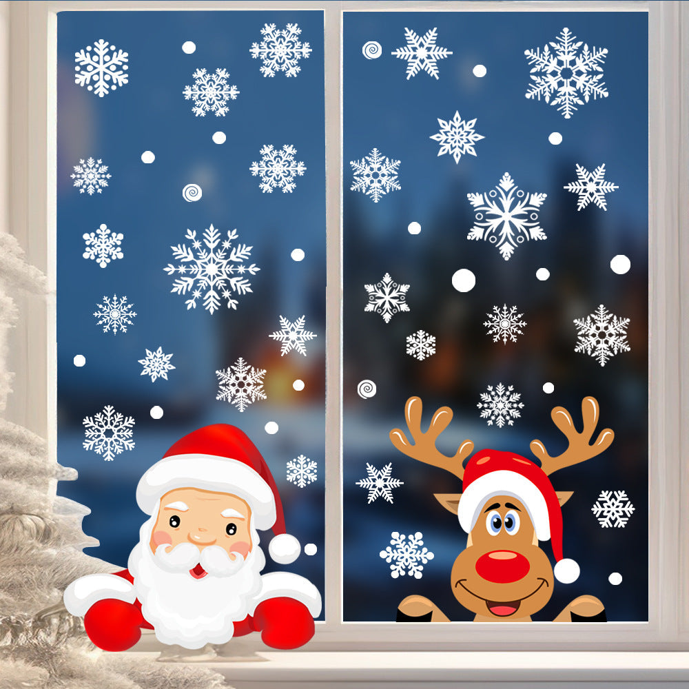 Christmas Window Stickers Static Cling Glass Decor Set