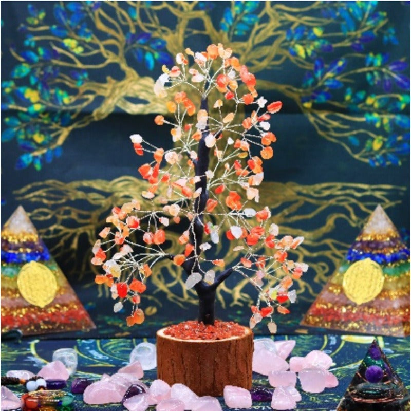 Crystal Fortune Tree Decor for Sparkling Desktop Spaces