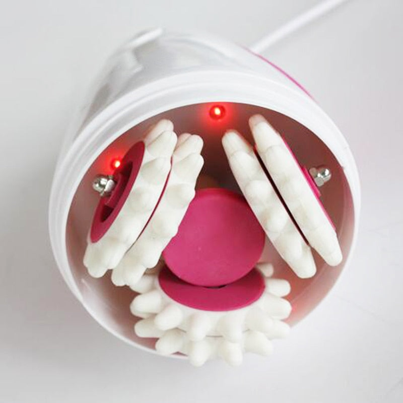 V-Line Facial Massager with Rotating Rollers at Home