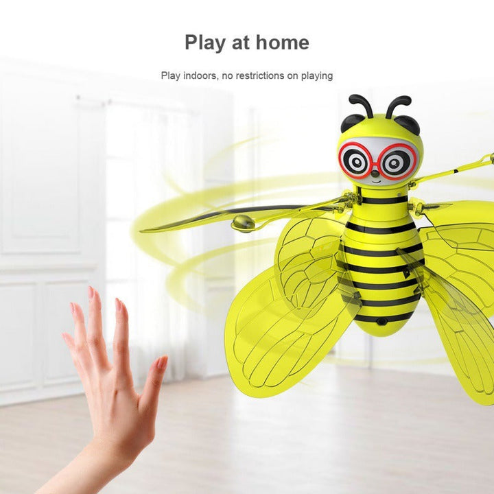 Flying Bee Toy with Hand-Sensing Indoor LED Flight