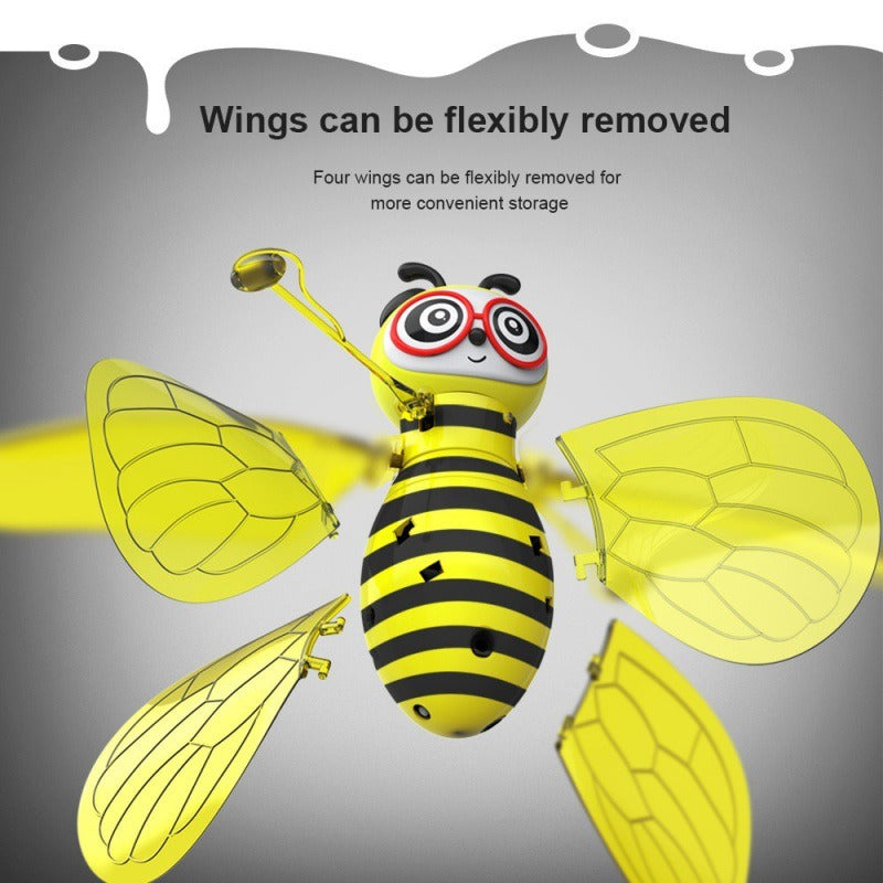 Flying Bee Toy with Hand-Sensing Indoor LED Flight