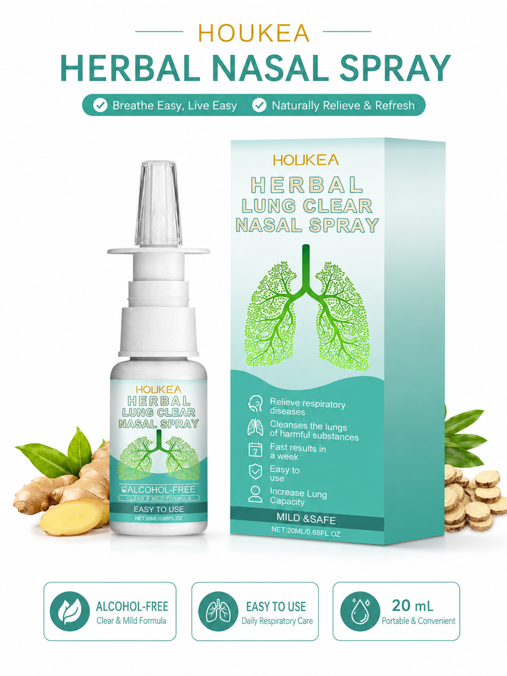 Houkea Herbal Nasal Spray — Natural Lung Clear Formula