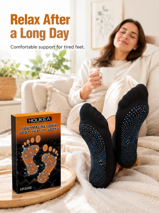 Tourmaline Ionic Thermal Socks — Warmth & Muscle Relief