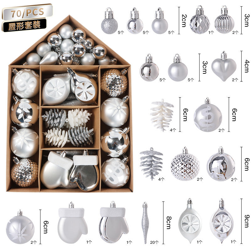 70-Piece Christmas Ornament Set for a Full Tree Display