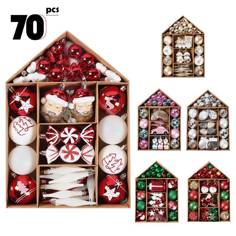 70-Piece Christmas Ornament Set for a Full Tree Display