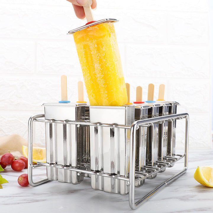 Stainless Steel Ice Pop Molds: Make 10 Pops at Once