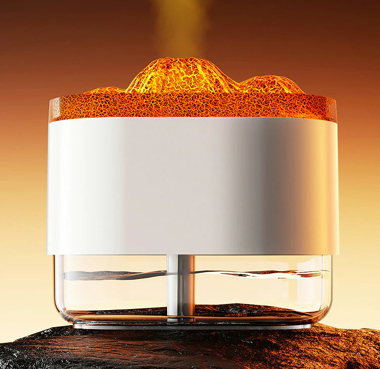 Volcano Lava Humidifier with Warm LED Glow for Bedrooms