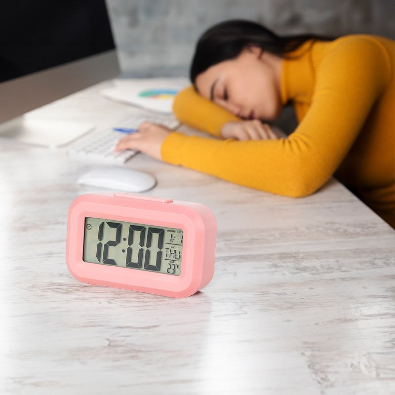Digital LED Alarm Clock with Calendar & Temperature