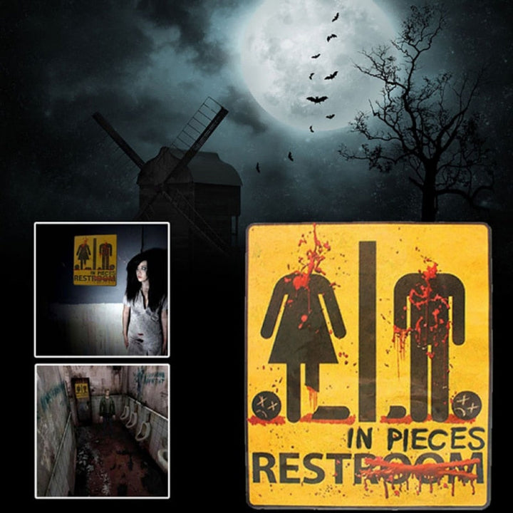 Halloween Bathroom Wall Sticker Horror Door Decor