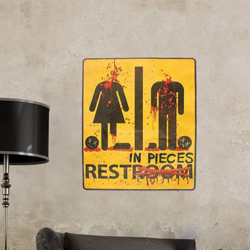 Halloween Bathroom Wall Sticker Horror Door Decor