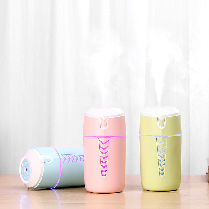Quiet Mini USB Humidifier for Desk & Car with LED Light